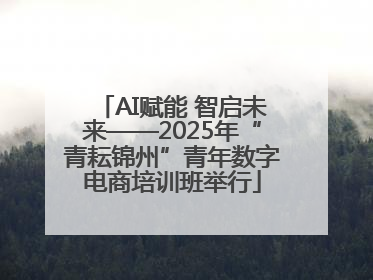 AI赋能 智启未来——2025年“青耘锦州”青年数字电商培训班举行