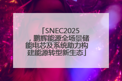 SNEC2025，鹏辉能源全场景储能电芯及系统助力构建能源转型新生态